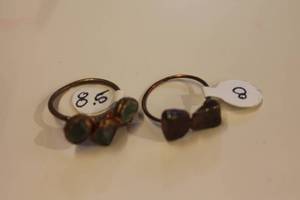 lot 339 image: Copper Rings with Stone Accents
