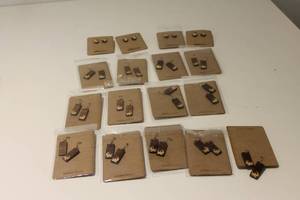 lot 345 image: Handcrafted Wood Earrings and Studs Lot