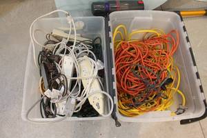 lot 434 image: Assorted Power Strips and Extension Cords Lot
