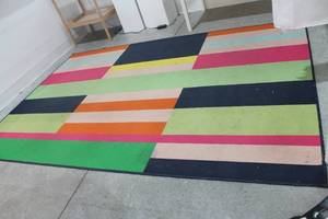 lot 441 image: Colorful Geometric Area Rug 79 x 119