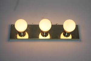 lot 446 image: Brass 3-Light Vanity Fixture