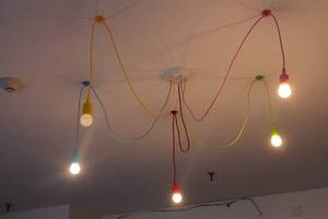 lot A-456 image: Colorful Multi-Bulb Ceiling Light Fixture