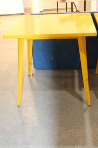 lot A-239 image: Yellow Metal Square Table