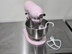 lot 6 image: KitchenAid Artisan Stand Mixer Pink with Attachments