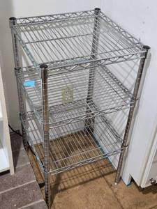lot 18 image: Metal Wire Storage Shelf Rack 35x18x18