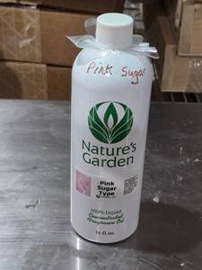 lot 77 image: Natures Garden Pink Sugar Type Fragrance Oil - 16 fl. oz. Nearly Full
