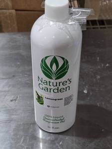 lot 79 image: Natures Garden Lemongrass Fragrance Oil 16 fl. oz. Nearly Full
