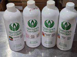 lot 147 image: Strawberry French Toast, Pink Sugar Type, Monkey Farts, Clean Type Fragrance Oil by Natures Garden Approx. 14Full Each