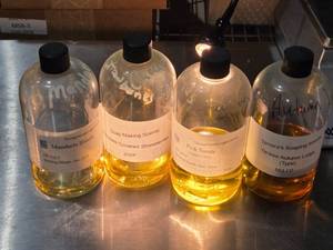 lot 201 image: Lot of Four Soapmaking Fragrance Oils - Various Scents approximately 14 full