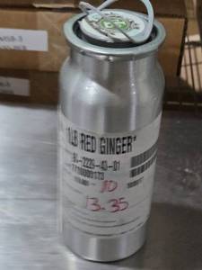 lot 242 image: 1LB Red Ginger Container Approx. 13.35 Ounces by Weight Remaining