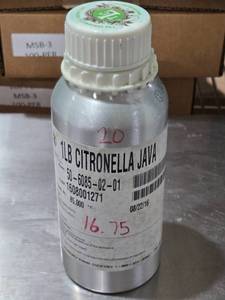 lot 248 image: 1 LB Citronella Java Essential Oil Approx. 16 Ounces by Weight Remaining