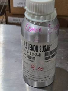 lot 253 image: 1 lb Lemon Sugar Container Approx. 9 oz by Weight Remaining