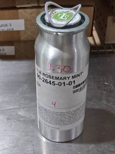 lot 261 image: 1 LB Rosemary Mint Essential Oil Container Approx. 11.3 oz by Weight Remaining