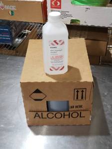 lot 265 image: Box of 9 Solimo 99% Isopropyl Alcohol 16 FL OZ