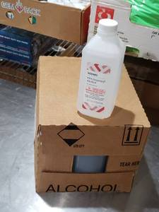 lot 266 image: Box of 9 Solimo 99% Isopropyl Alcohol 16 fl oz