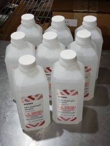 lot 267 image: Solimo 99% Isopropyl Alcohol 16 FL OZ Bottles - Lot of 8