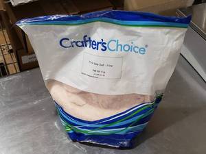 lot 300 image: Crafters Choice Pink Sea Salt - Fine, 5 lb Bag with 4lbs 6 Oz Remaining