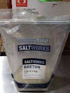 lot 317 image: SaltWorks Breton Organic Grey Sea Salt 1lb 5 oz remaining