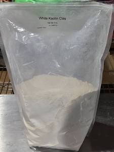 lot 322 image: White Kaolin Clay 5 lb Bag - Approx. 4 lbs 1 oz Remaining