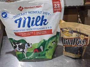 lot 367 image: Lot of Instant Nonfat Dry Milk and Wild Rice