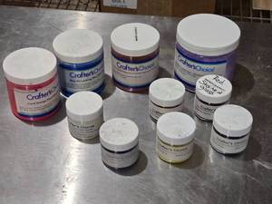lot 405 image: Crafters Choice Powder & Mica Collection All used 14 to 12 full approximately.