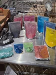 lot 424 image: Lot of Assorted Pigment Powders All about 14 or more full.
