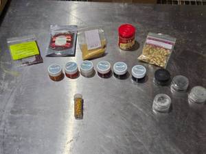 lot 426 image: DIY Craft Supply Lot - Pigments, Seeds, and More - Partially to not used.