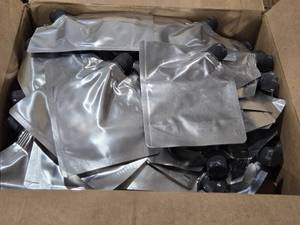lot 530 image: Lot of Aluminum Foil Pouches with Caps