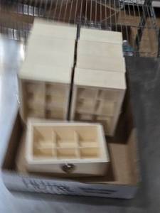 lot 564 image: Wooden Storage Box Set with Compartments
