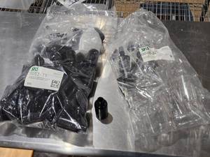 lot 594 image: SKS Black and Clear PET Boston Round Bottles with Sprayers and Pumps