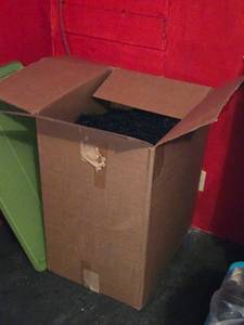 lot 601 image: Large Box of Black Shredded Material