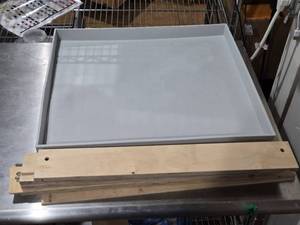 lot 629 image: Large Apprx. 20x16 Soap Mold with Wood Box Support