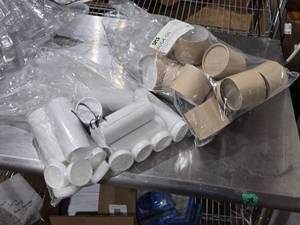 lot 630 image: Lot of Empty Plastic and Cardboard Storage Tubes
