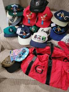 lot 93 image: Disney Character Goofy Baseball Cap Collection plus Duffel Bag