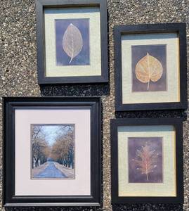 lot 111 image: Framed Autumn Leaf Wall Art Collection, 4