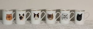 lot 71 image: Adorable Kitten Coffee Mug Set - Thornberrys - (6)