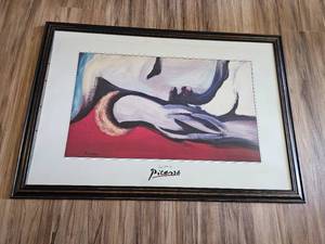 lot 43 image: Handsomely Frames Picasso Print Sleep