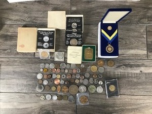lot 58 image: Lot of Medallions - Coins - Tokens and More