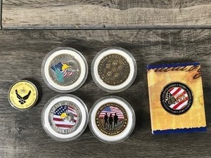 lot 59 image: 6 - Military Challenge Coins