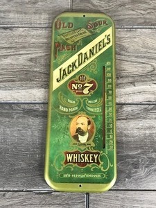 lot 121 image: Old Sour Mash Jack Daniels Old No 7 Whiskey Wall Hanging Thermometer