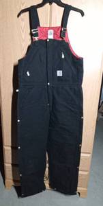 lot 224 image: Carhart insulated bib overalls