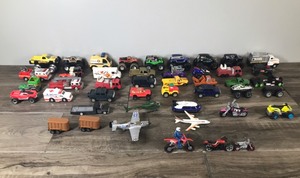 lot 134 image: Lot of Trucks  Trailers  Boats Motorcycles & More - Tonka - Hot Wheels - Monster Trucks & More