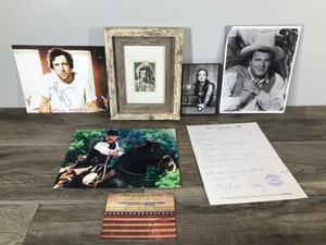 lot 143 image: Autographed Pictures & More - Will Hoge - John Lennen - Kurt Russell - Kathy Cash - Dan Blocker - Leah Remini