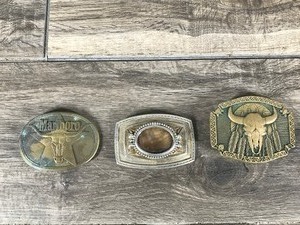lot 163 image: 3 - Belt Buckles