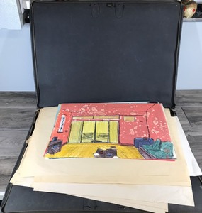 lot 171 image: Large Carrying Case Full of Art - Scroll thru Pictures to See Most of the Art - Not all the Art is pictured - To many to post