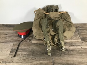lot 173 image: Military Cap and Duffle Bag