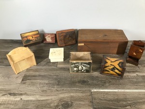 lot 180 image: Lot of Wooden Boxes and More