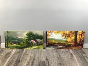lot 406 image: 2 - Vintage Robert Wood October Gold Pictures