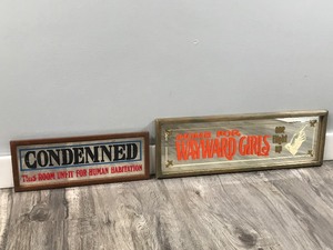 lot 416 image: 2 - Framed Mirror Signs