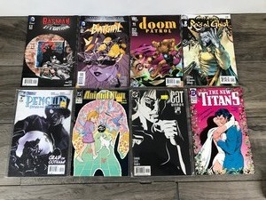 lot 420 image: Lot of 8 DC Comics - Penguin -,Animal Man - Cat Women - The New Titans - Batman - Batgirl - Doom Patrol - Bruce Wayne